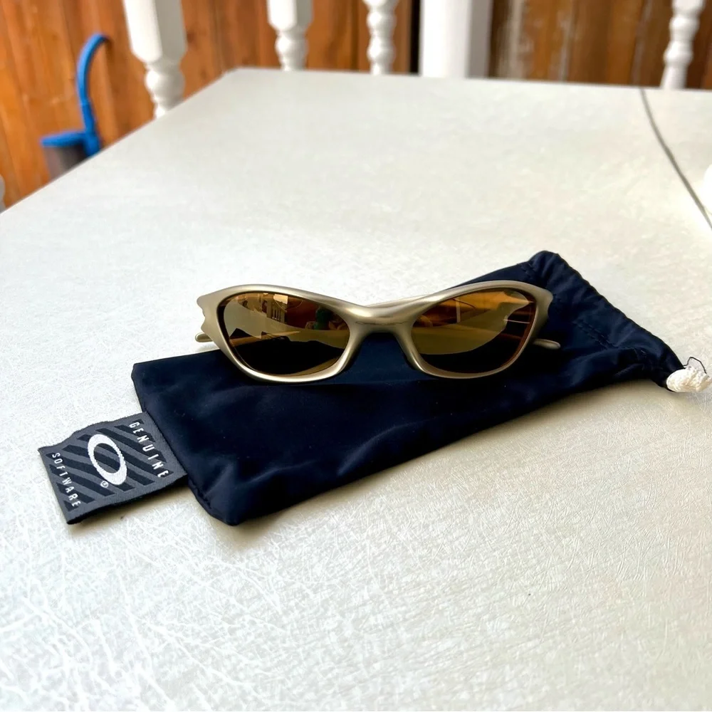 Vintage Oakley Gold Glasses Polarized Sunglasses Made in USA